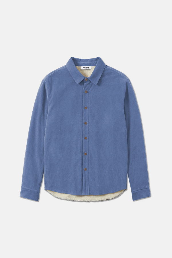 Blue&Cream Best Sherpa Overshirt - Blue/Cream