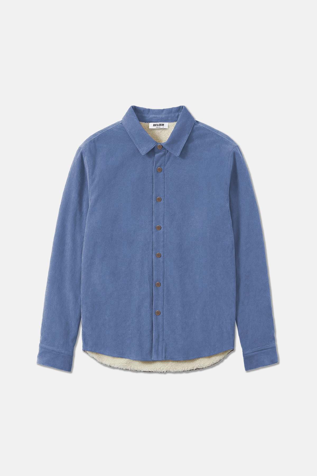 Blue&Cream Best Sherpa Overshirt - Blue/Cream - Image 1 of 8