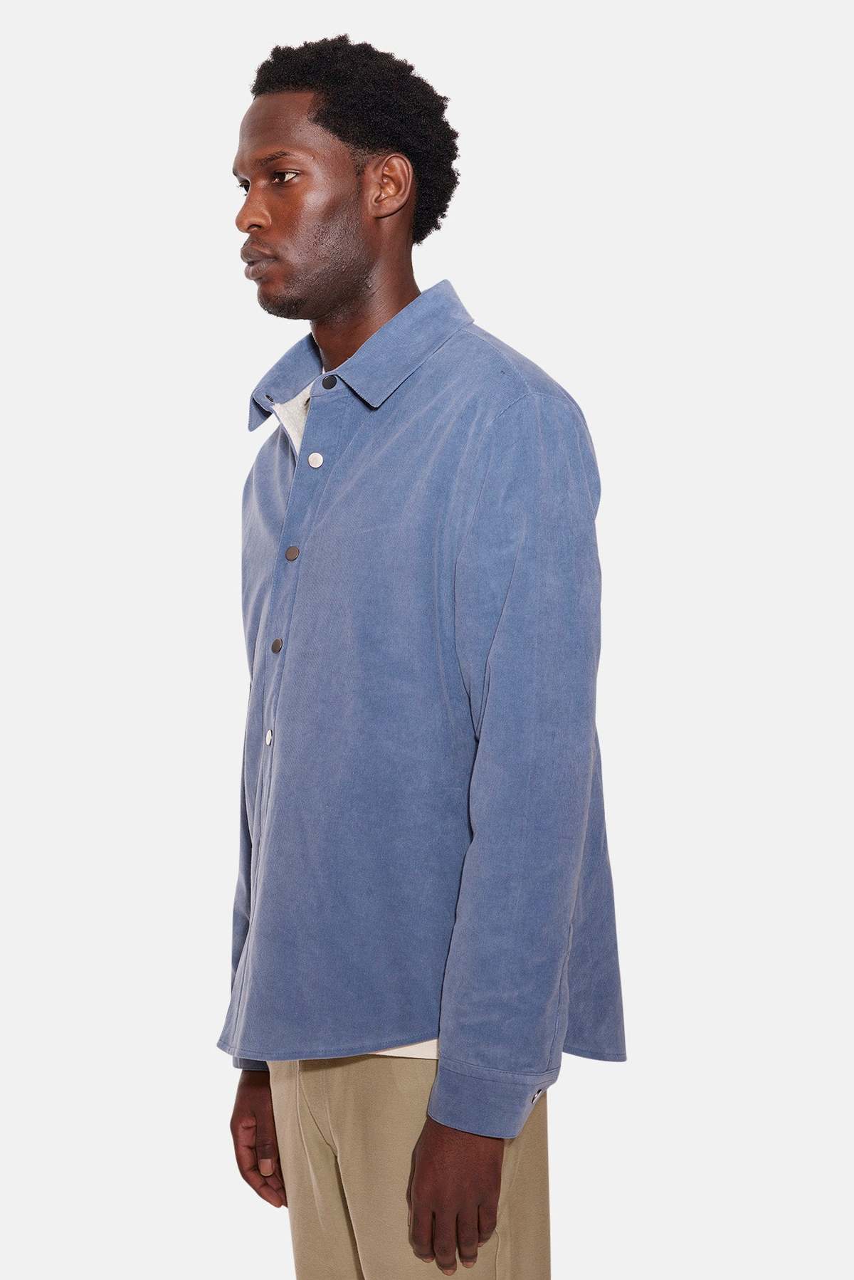 Blue&Cream Best Sherpa Overshirt - Blue/Cream - Image 4 of 8