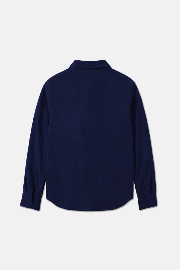 Blue&Cream Best Sherpa Overshirt - Rich Navy/Mocha