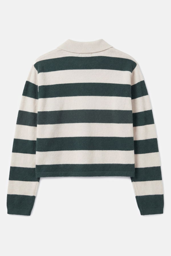 The Tile Club Bonnie Rugby Cropped Cashmere Sweater