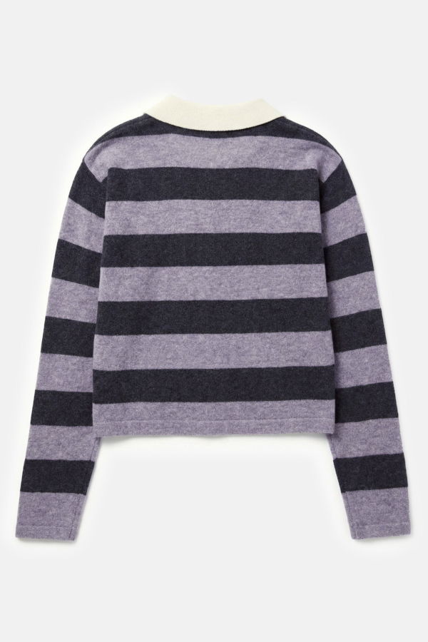 The Tile Club Bonnie Rugby Cropped Cashmere Sweater
