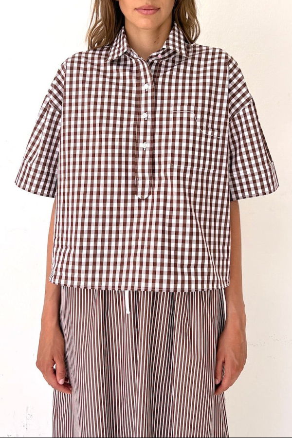 CUANTICO SS Polo Shirt - Vichy Brown