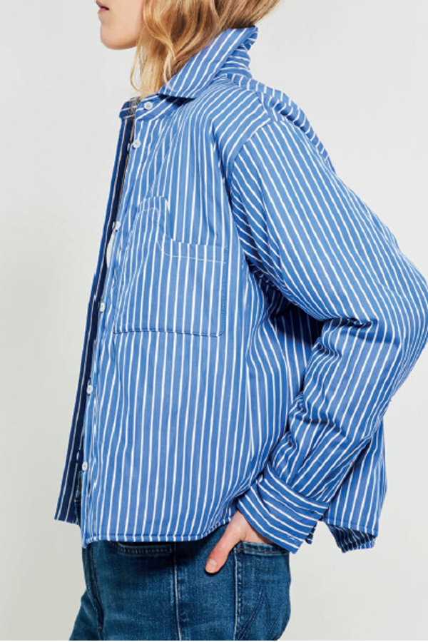 CUANTICO Soho Padded Shirt - Sky Blue