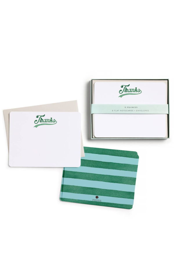 E. Frances Paper Varsity Thanks Note Set Cards