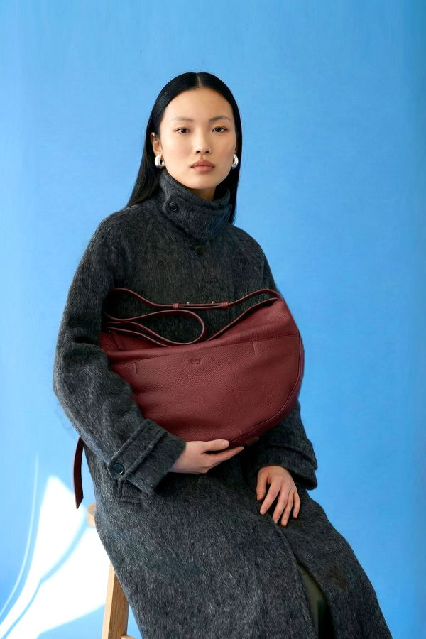 Tusk Ascot Mira Large Hobo - Oxblood