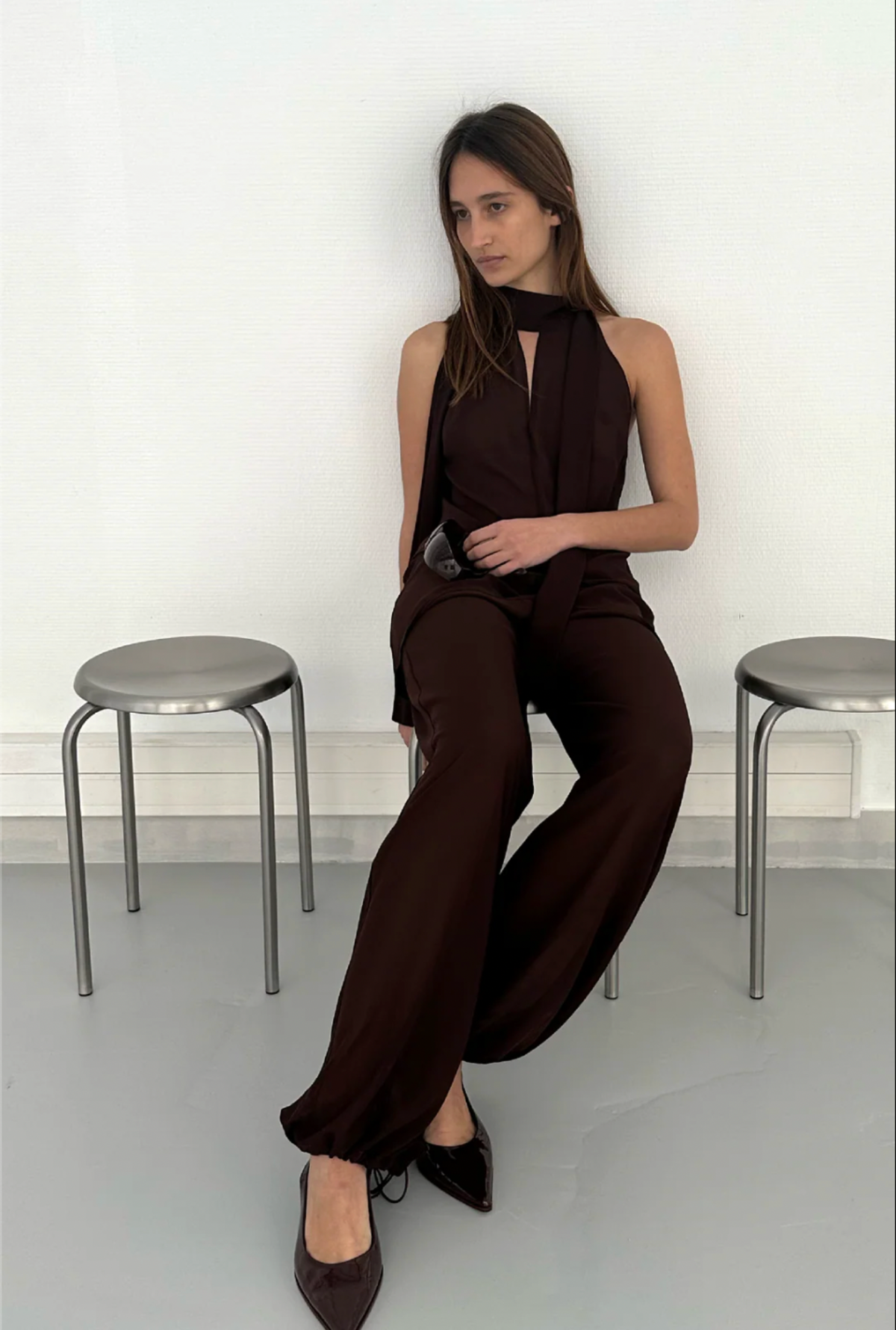 SAEMDI Eliza Overskirt Trousers - Navy - Image 2 of 4