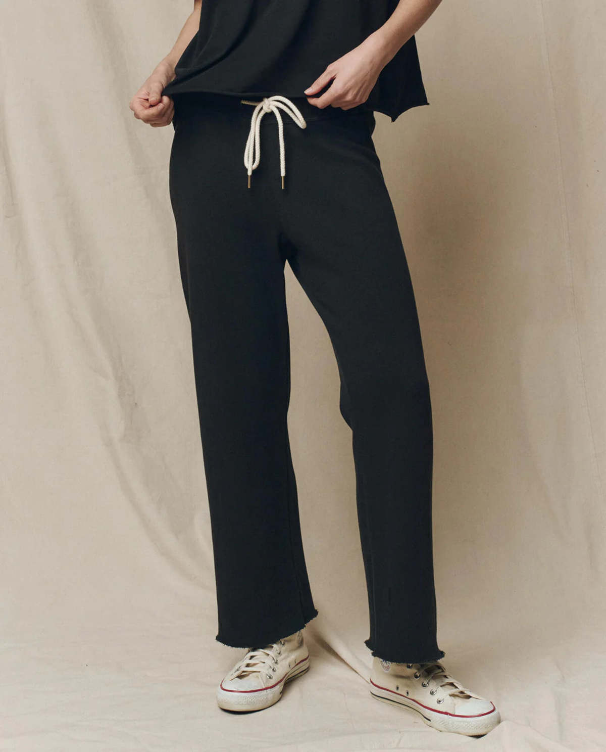 The Great. The Wide Leg Cropped Sweatpant - Image 1 of 1