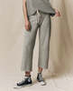 The Great. The Wide Leg Cropped Sweatpant - Varsity Grey - Thumbnail 1