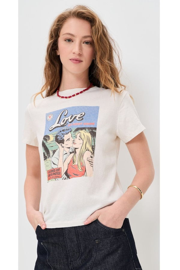 RE/DONE Classic Tee Swipe - Vintage White