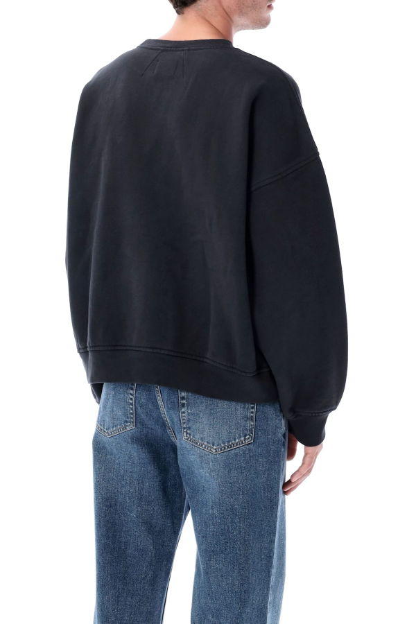 RHUDE Dinero Cotton Crewneck Sweatshirt - Vintage Black