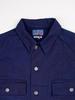 Blue Blue Japan Cotton Herringbone Pattern Big Pocket Shirt Jacket - Indigo - Thumbnail 2