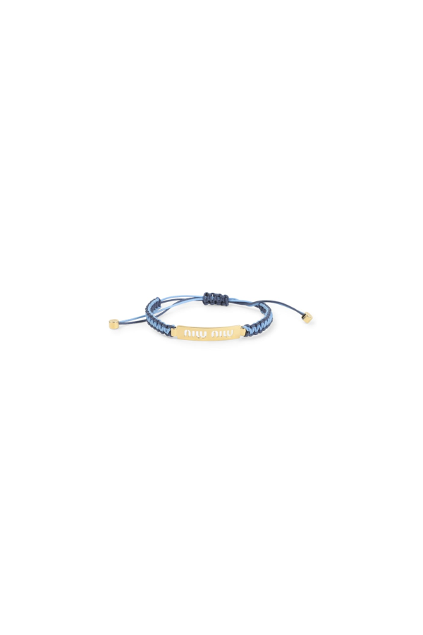 MIU MIU Cord Bracelet - Oro Celeste Blu