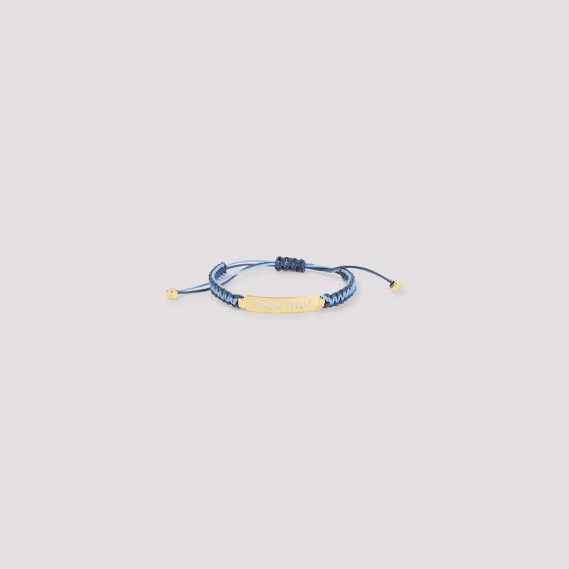 MIU MIU Cord Bracelet - Oro Celeste Blu
