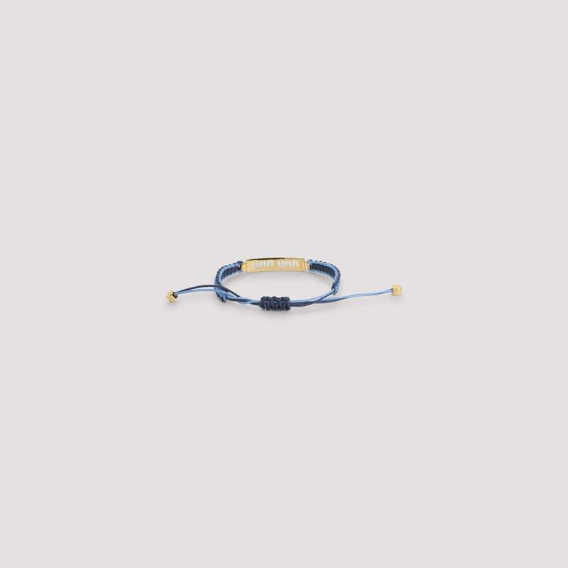MIU MIU Cord Bracelet - Oro Celeste Blu