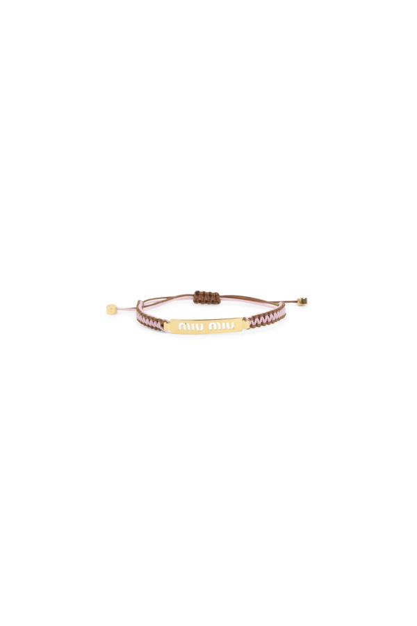 MIU MIU Cord Bracelet - Oro Rosa Marrone