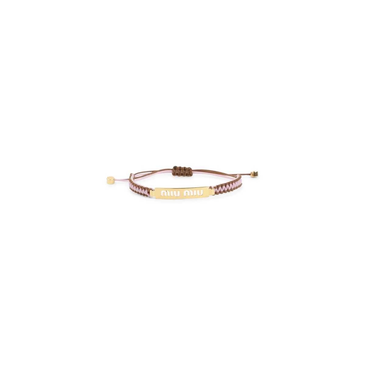 MIU MIU Cord Bracelet - Oro Rosa Marrone - Image 2 of 5
