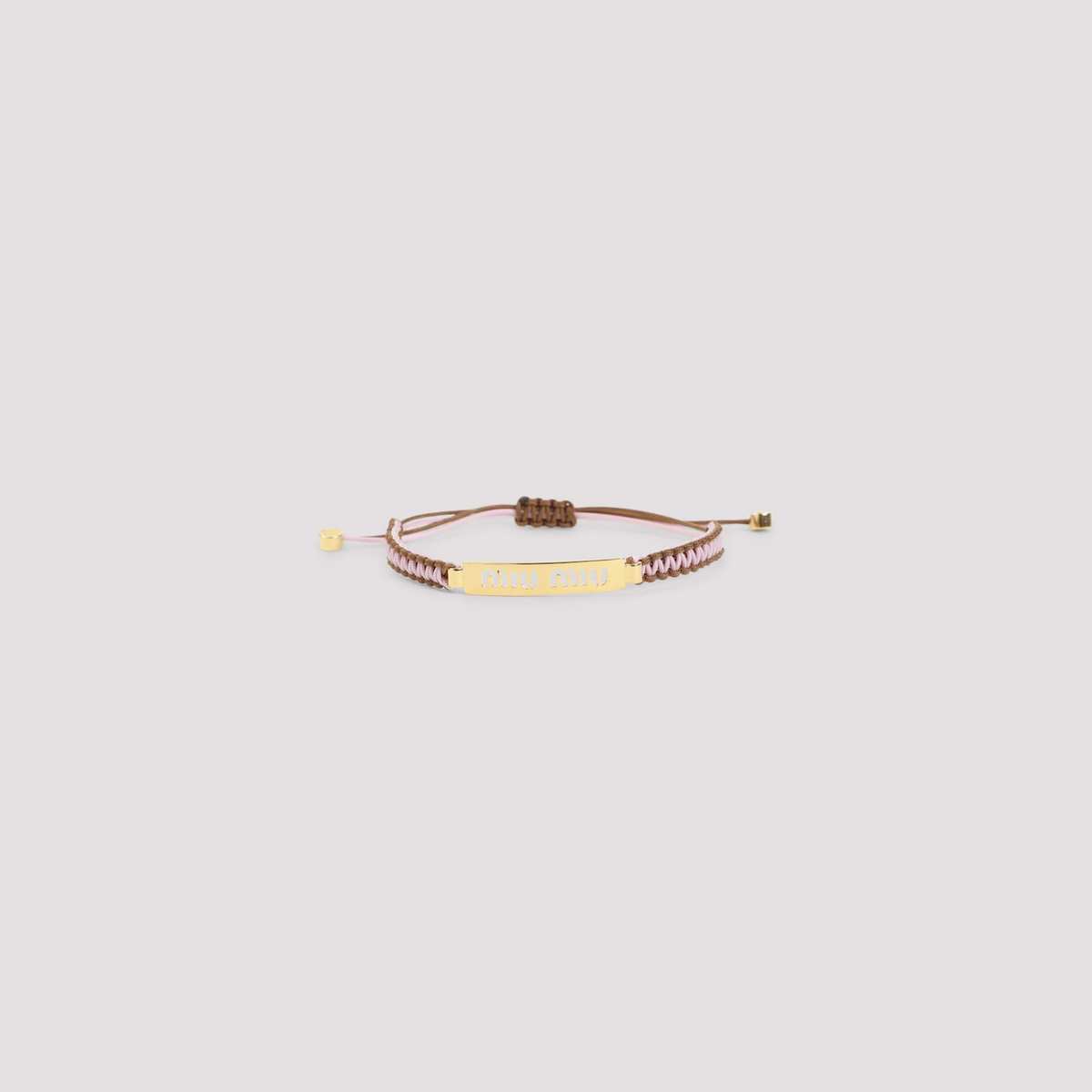 MIU MIU Cord Bracelet - Oro Rosa Marrone - Image 3 of 5