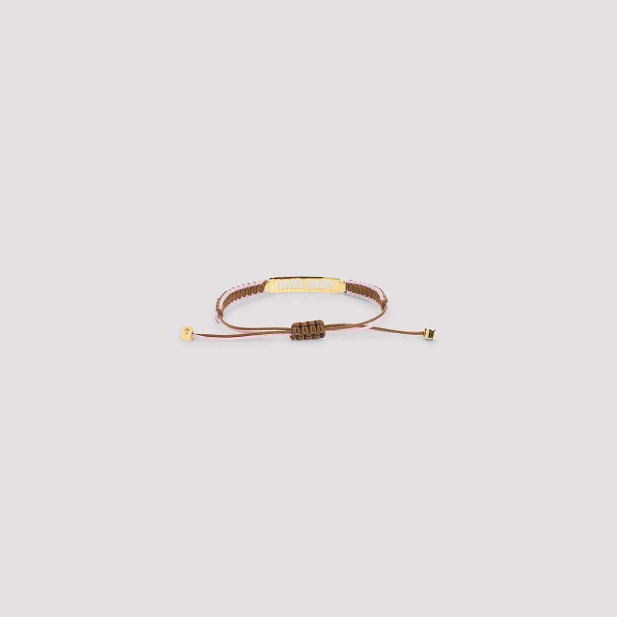 MIU MIU Cord Bracelet - Oro Rosa Marrone - Image 4 of 5