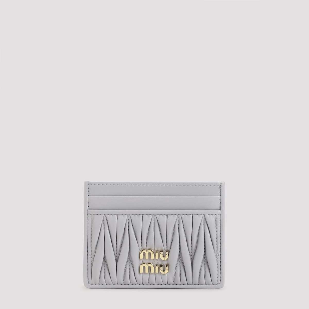 MIU MIU Lamb Leather Cardholder - Glicine - Image 1 of 5