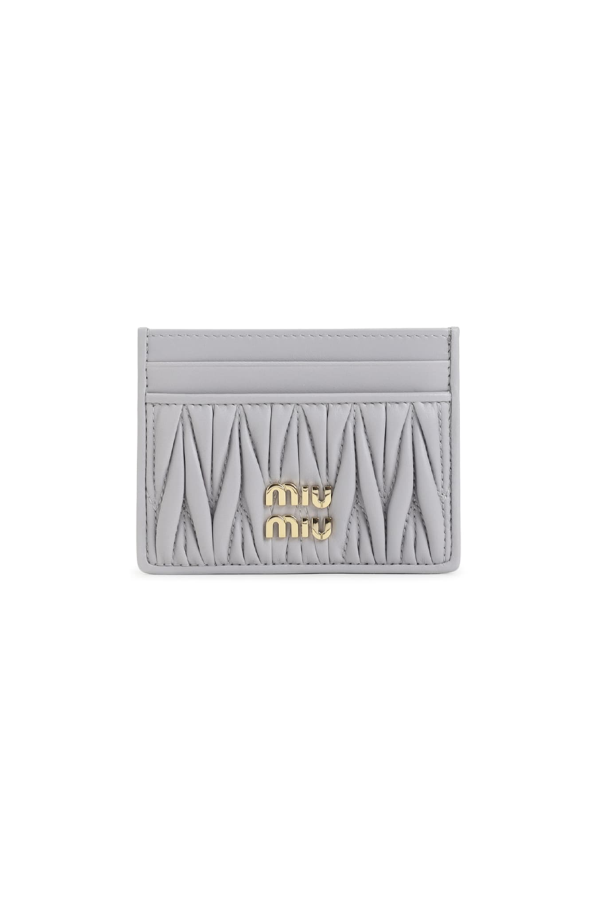 MIU MIU Lamb Leather Cardholder - Glicine