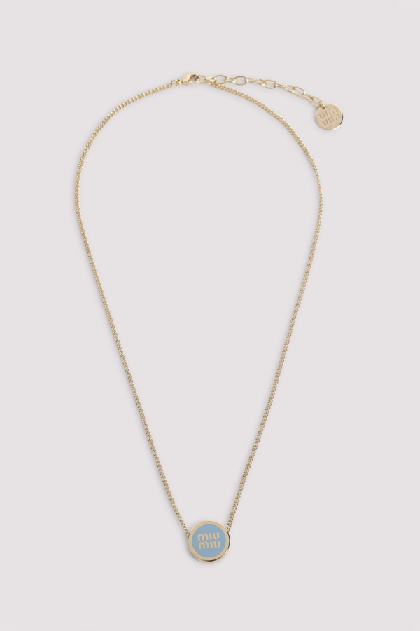 MIU MIU Brass Necklace - Celeste
