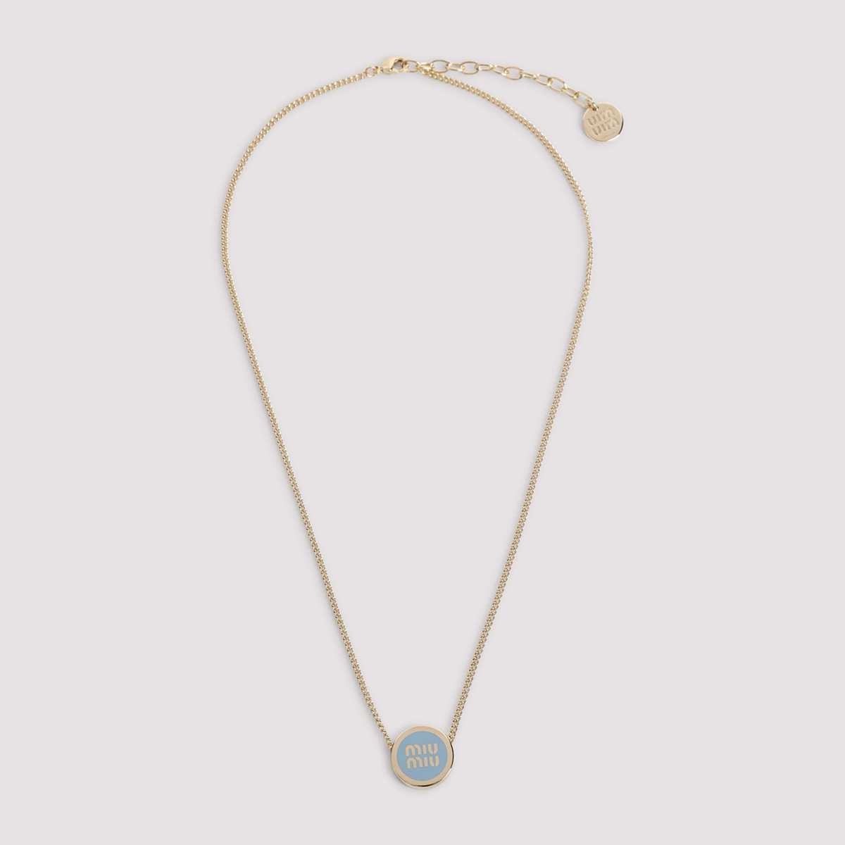 MIU MIU Brass Necklace - Celeste - Image 1 of 4