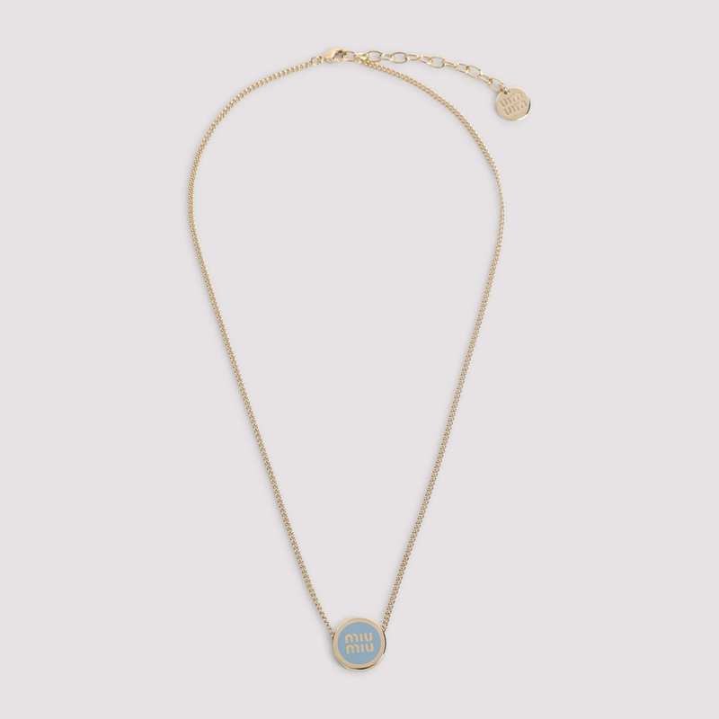 MIU MIU Brass Necklace - Celeste