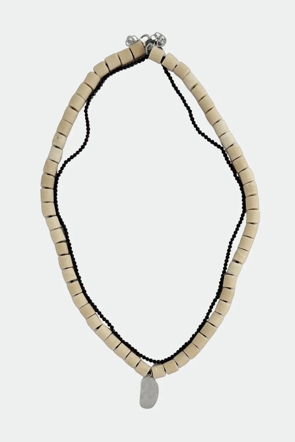ABOAB Bean Necklace - White Agate