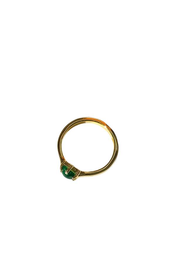 seree Inez Green Jade Gold Ring - Green