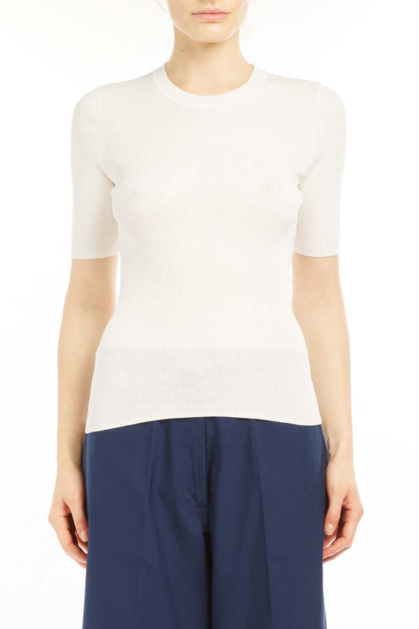 P.A.R.O.S.H. SS Panna Knit Top - Panna