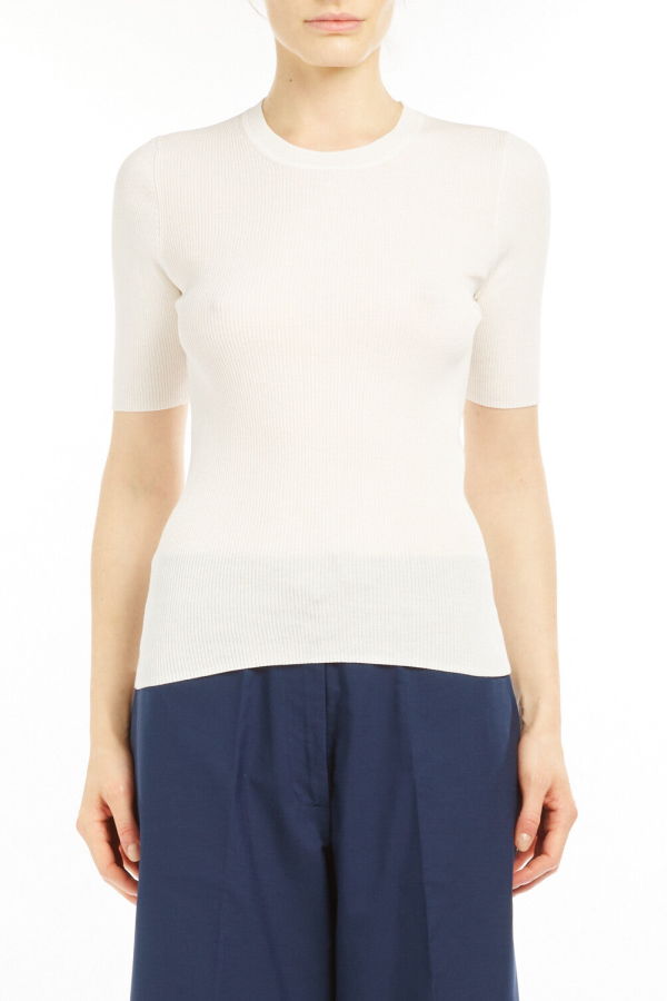 P.A.R.O.S.H. SS Panna Knit Top - Panna