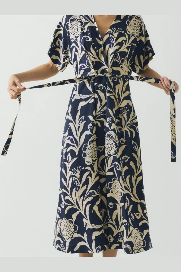 TOAST Crockery Print Dress - Smalt