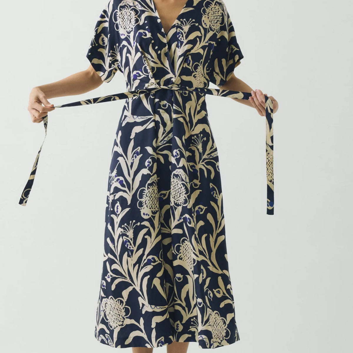 TOAST Crockery Print Dress - Smalt - Image 2 of 4