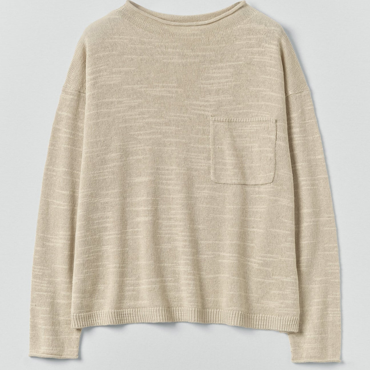 TOAST Linen Cotton Fine Knit Sweater - Parchment - Image 4 of 4