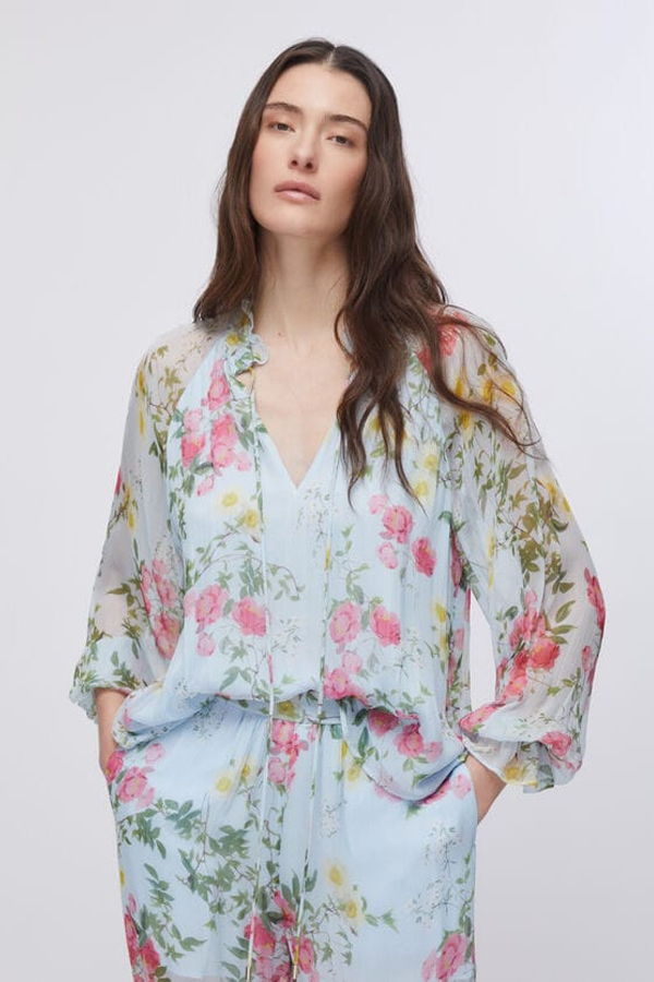 Lui Jo Fleurie Blouse - Floral Light Blue