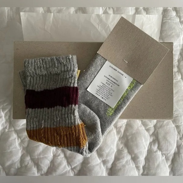 Golden Goose High Ribbed Stripe Socks