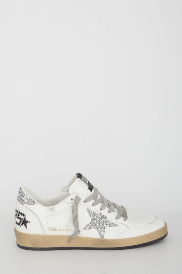 Golden Goose Ball Star Sneakers - White Silver
