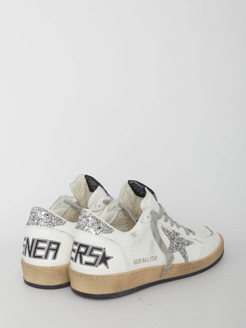 Golden Goose Ball Star Sneakers - White Silver