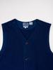 Blue Blue Japan Woven Sashiko Game Vest - Pure Indigo - Thumbnail 2