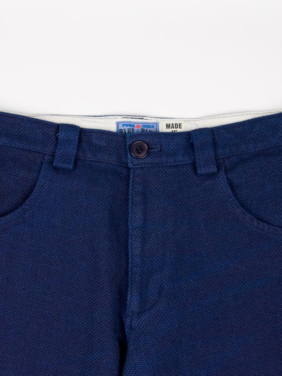 Blue Blue Japan Woven Sashiko Shorts - Pure Indigo - Image 2 of 4