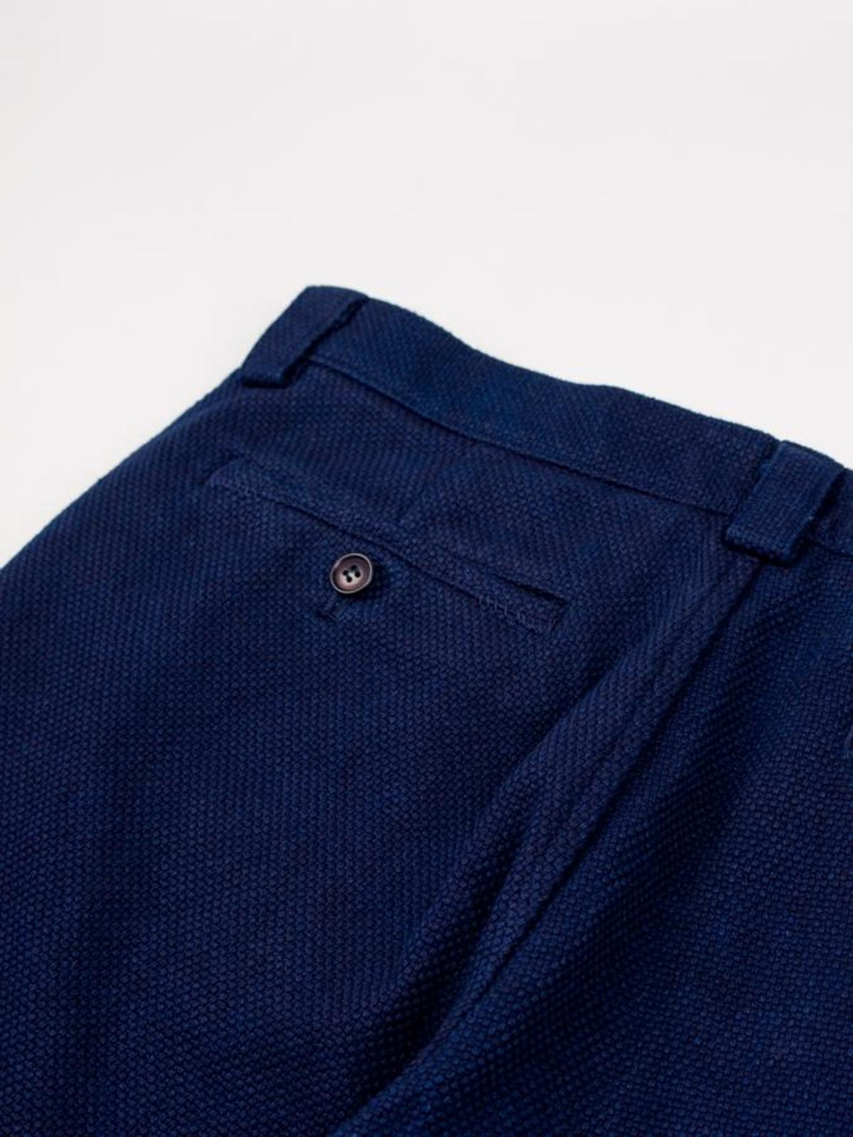 Blue Blue Japan Woven Sashiko Shorts - Pure Indigo - Image 4 of 4
