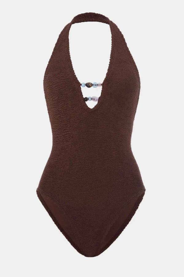 Hunza G Adriana Beaded Swimsuit