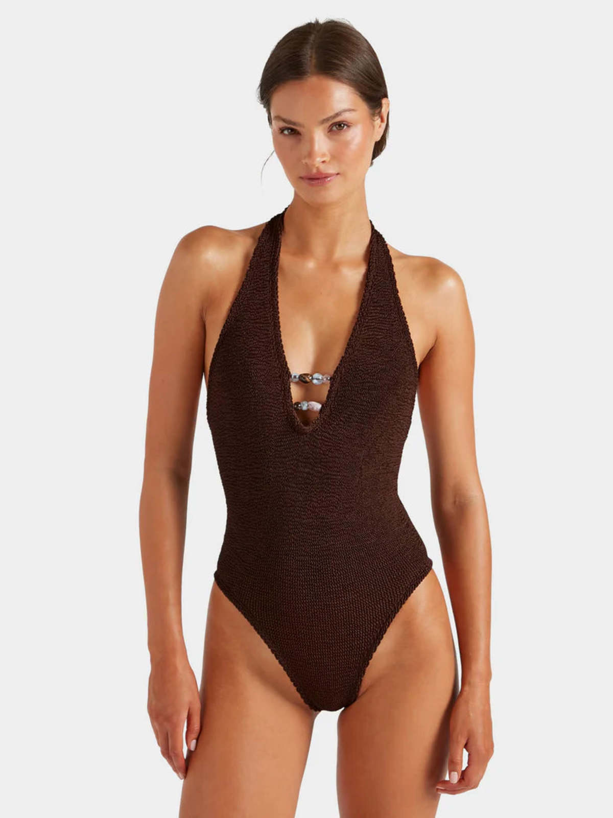 Hunza G Adriana Beaded Swimsuit - Image 2 of 5