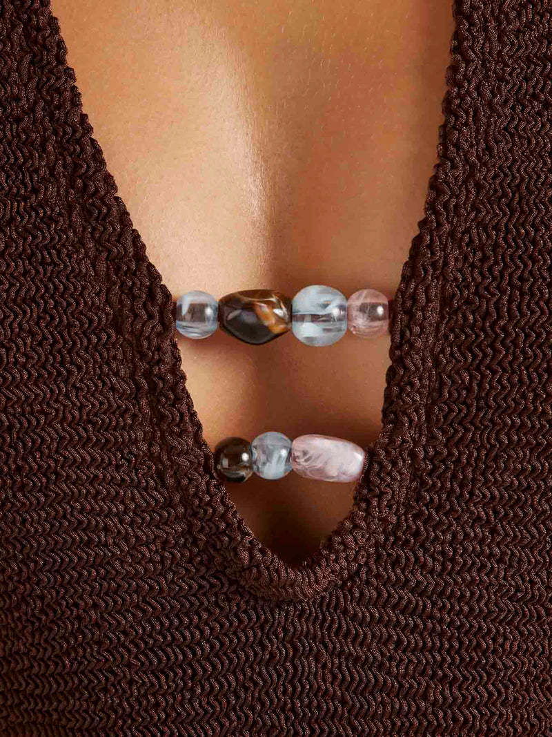 Hunza G Adriana Beaded Swimsuit