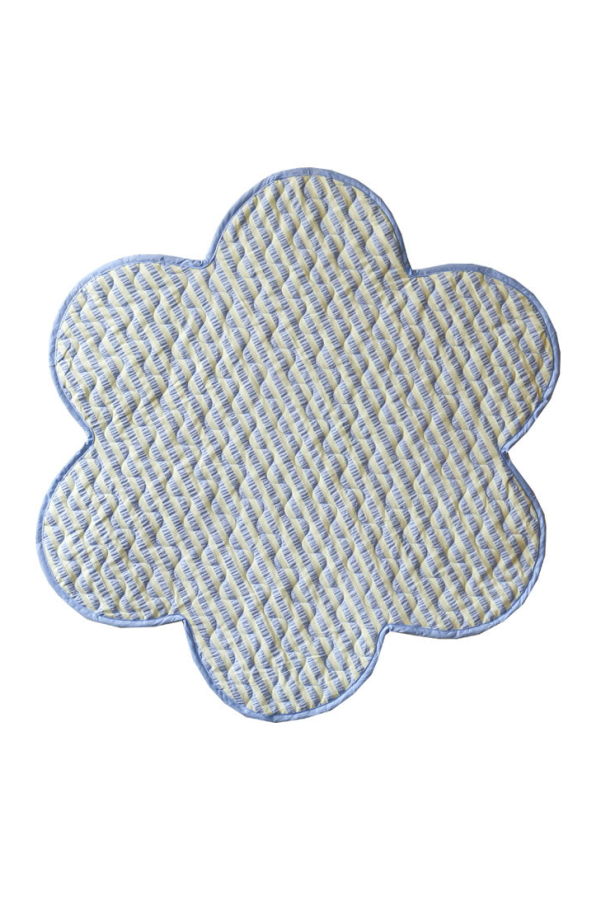 Mosey Me Butter Blue Seersucker Playmat