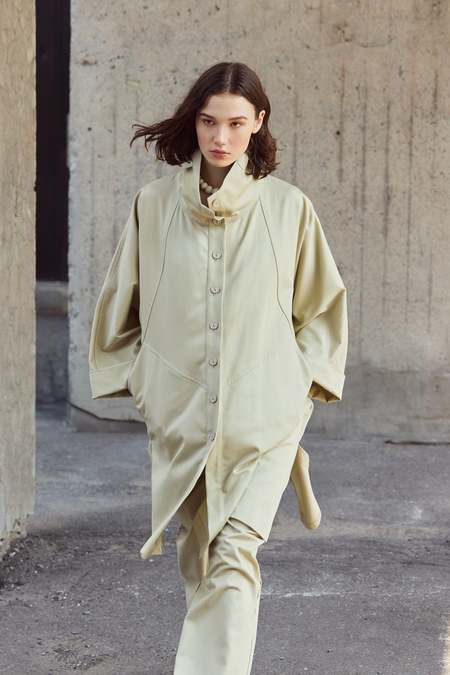 Haider Ackermann Satin Coat - Claret | Garmentory