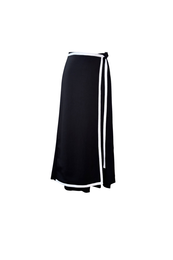 London Atelier Byproduct Asymmetrical Culottes with Wrap Detail