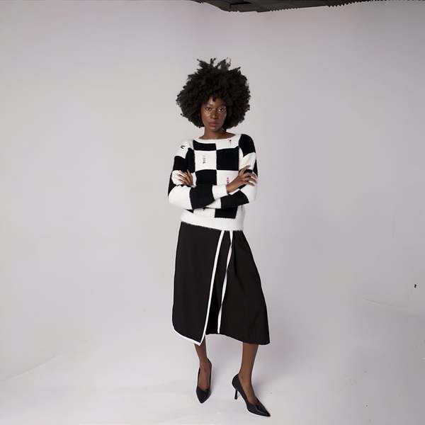 London Atelier Byproduct Asymmetrical Culottes with Wrap Detail