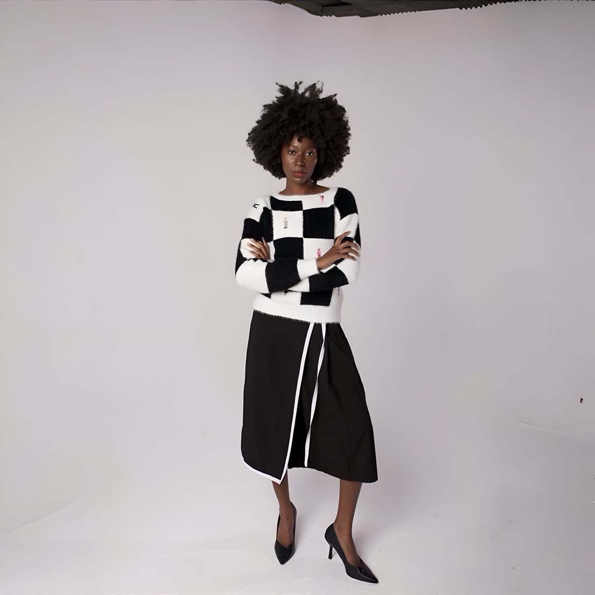 London Atelier Byproduct Asymmetrical Culottes with Wrap Detail - Image 8 of 10